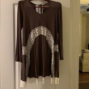 Altard State Olive Green Boho Dress